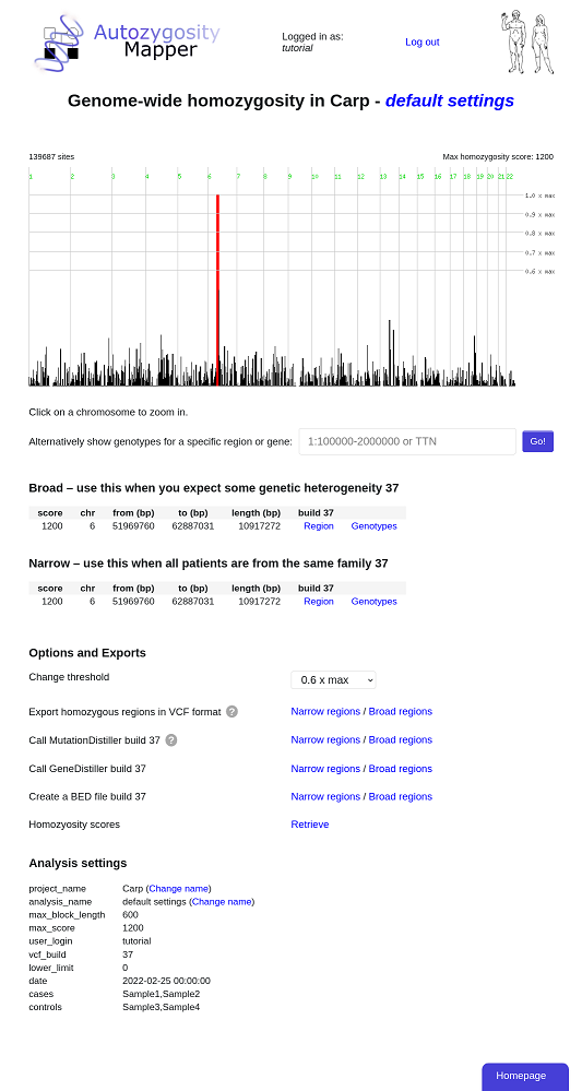 genome-wide homozygosity